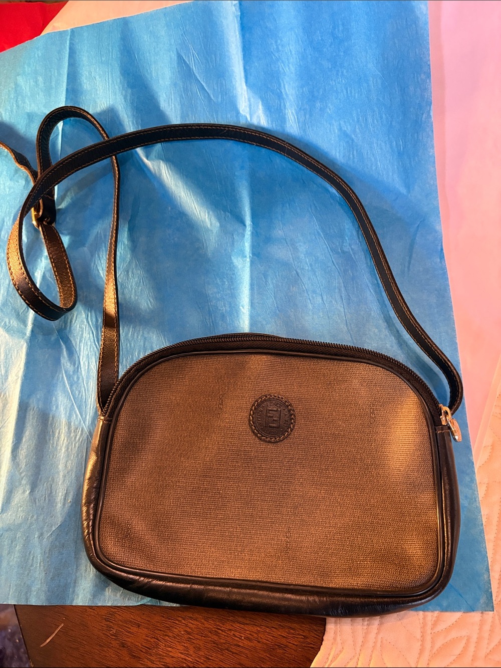 Fendi Vintage crossbody camera bag from the late 1980s or early 1990s
